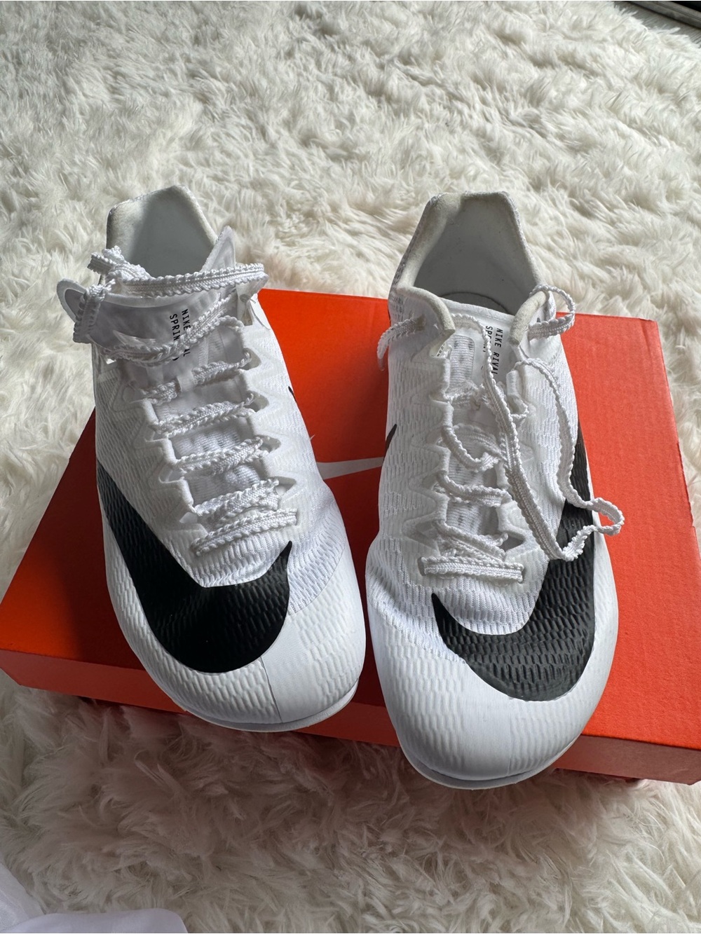Nike White and Black Women's Athletic Cleats